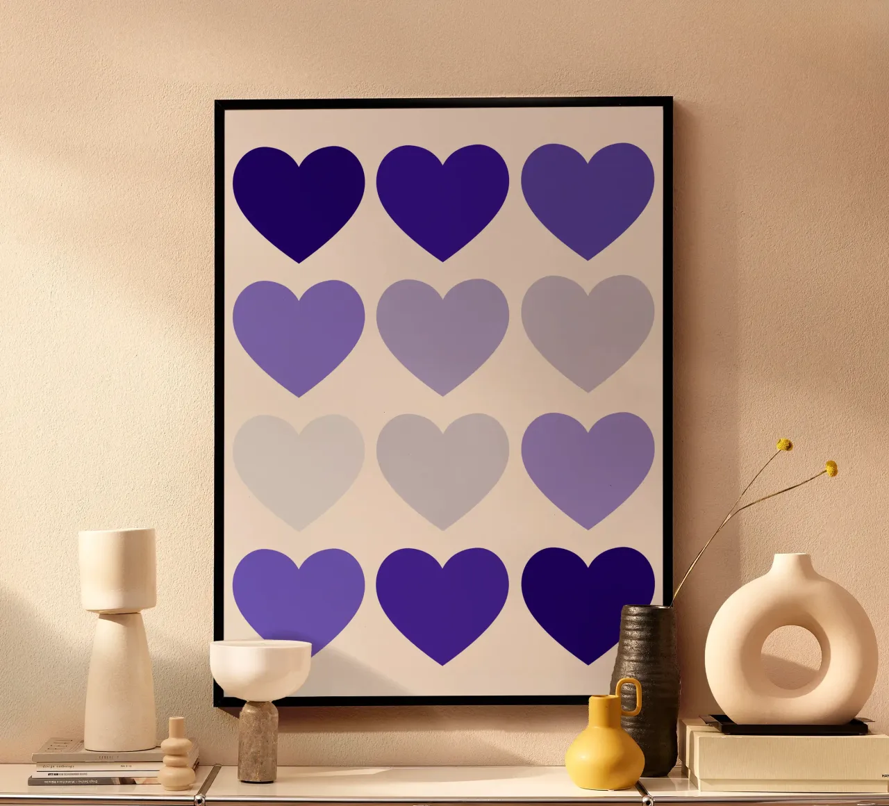 Cuori viola poster da Lilou Art