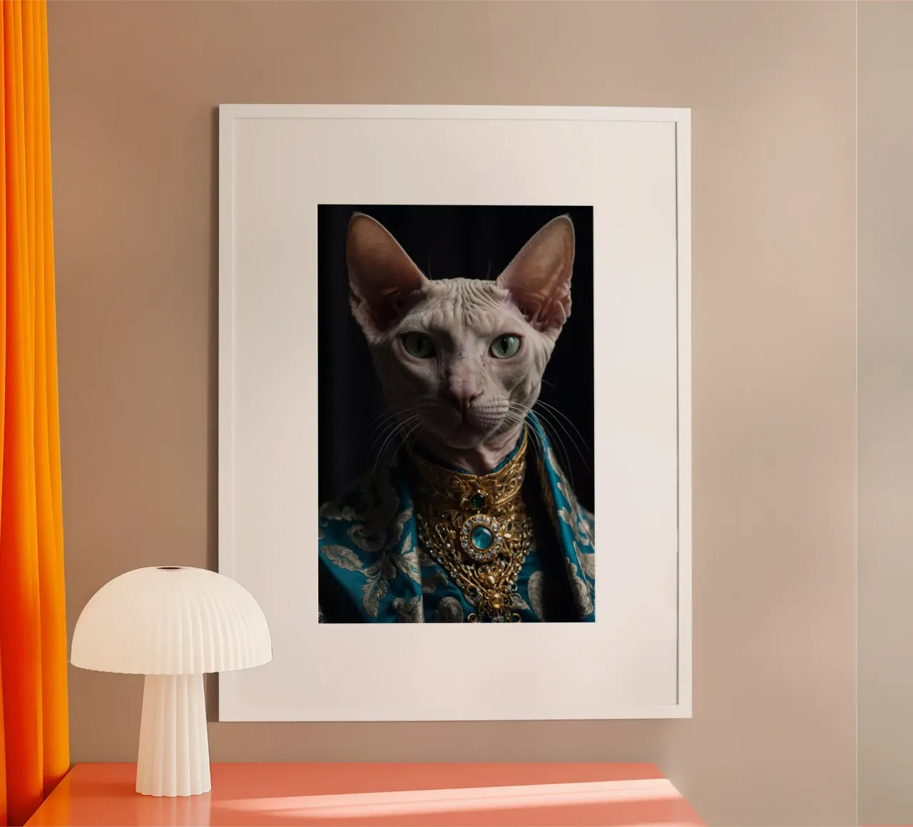 Kaiserin Sphinxia - Das königliche Sphynx-Katzenporträt Poster von Beasts of Nobility
