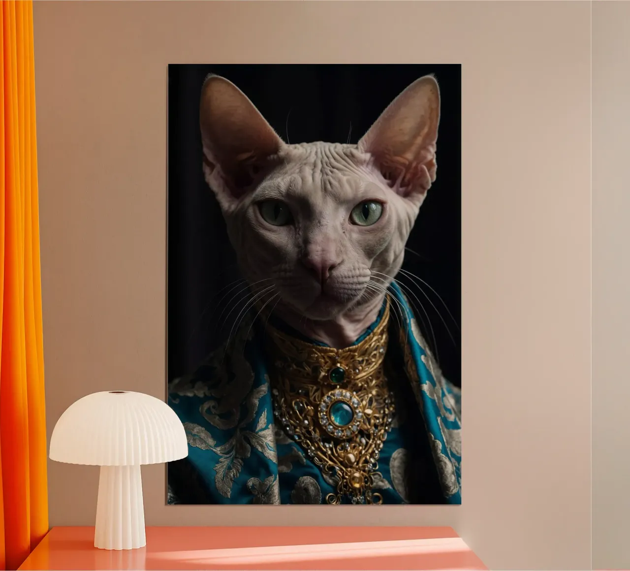Kaiserin Sphinxia - Das königliche Sphynx-Katzenporträt Poster von Beasts of Nobility