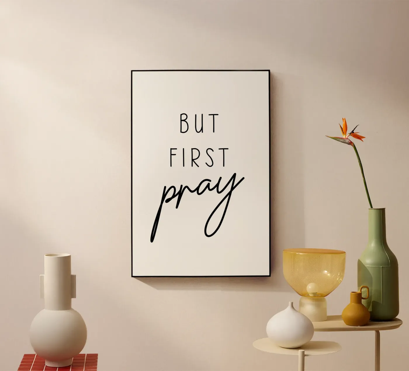 Mais d'abord prier plexiglas de Shark Printables