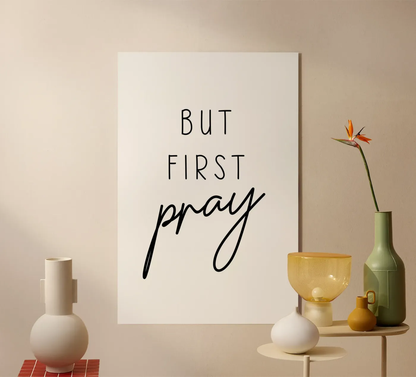 Mais d'abord prier plexiglas de Shark Printables