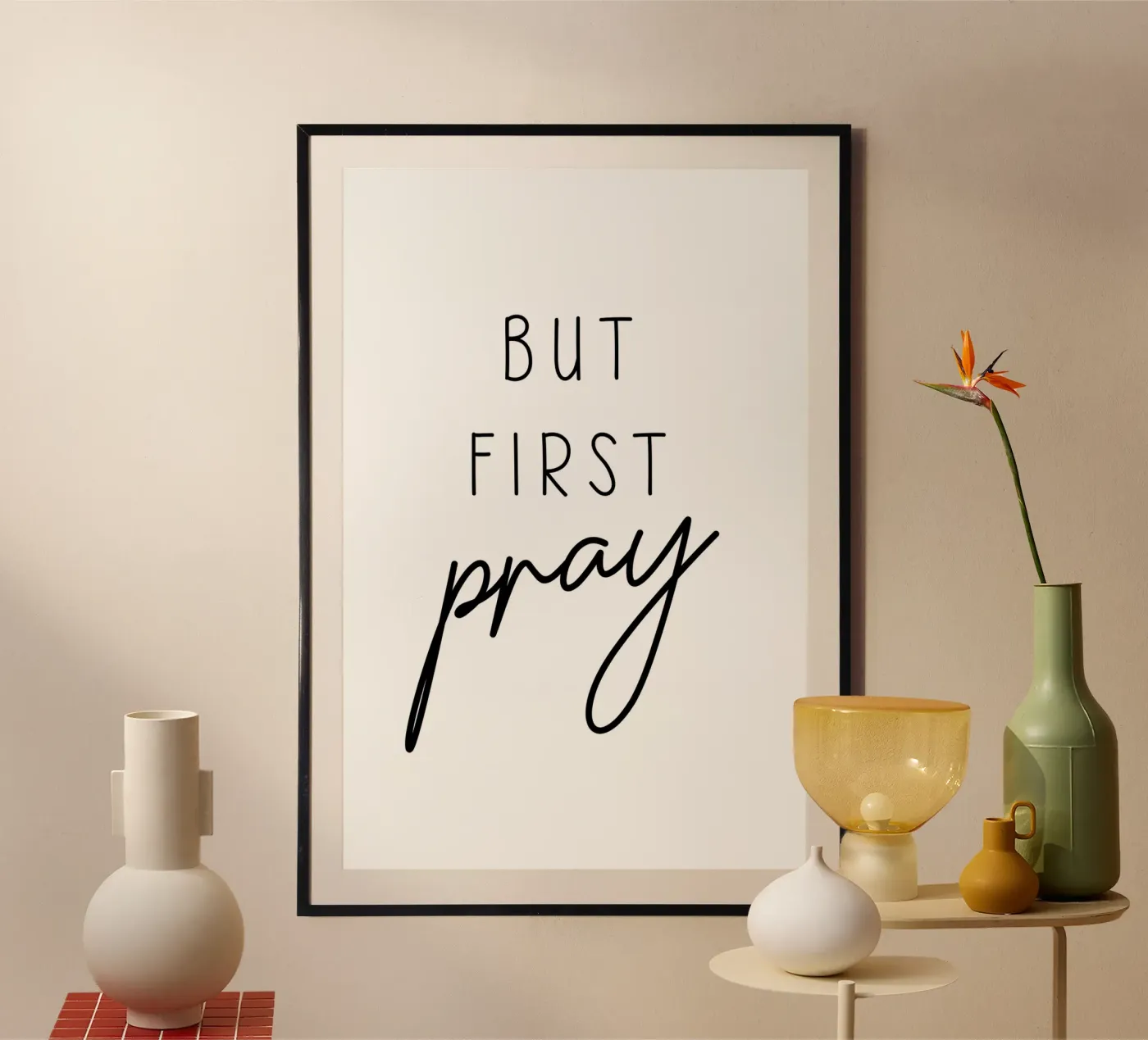 But First Pray poster da Shark Printables