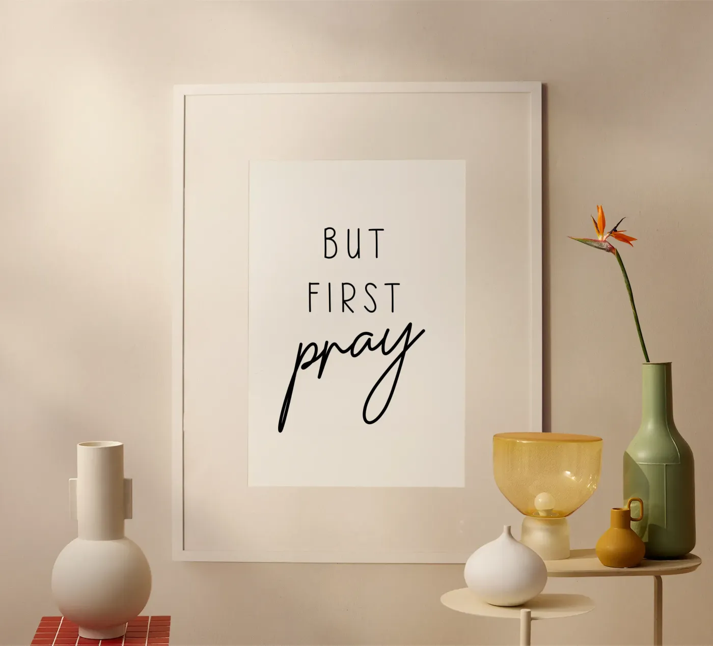 But First Pray poster da Shark Printables