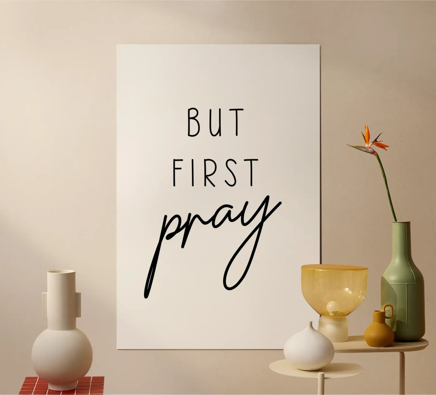 But First Pray poster da Shark Printables