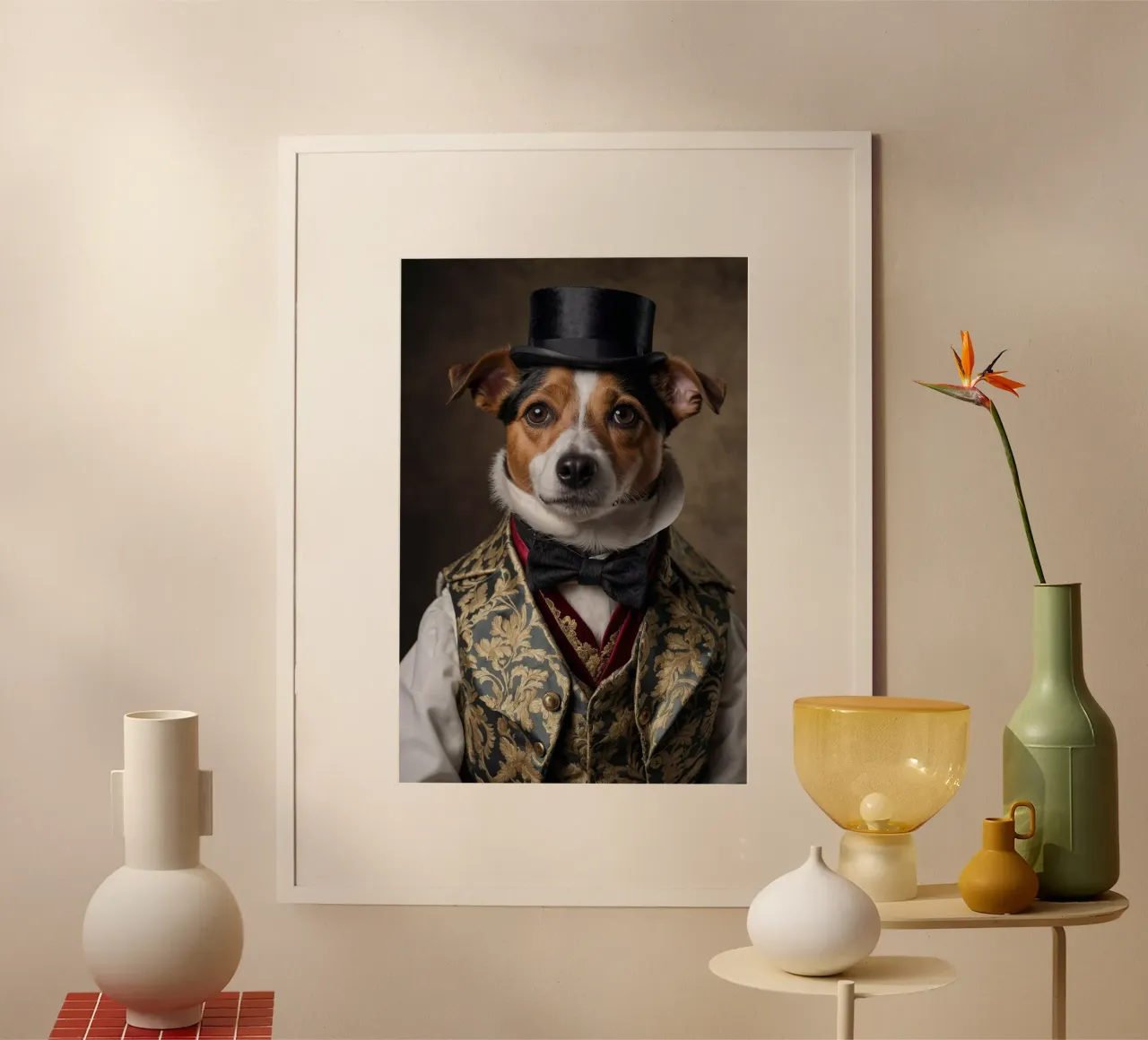 Sir Barkley - Le portrait d'un chien élégant poster de Beasts of Nobility