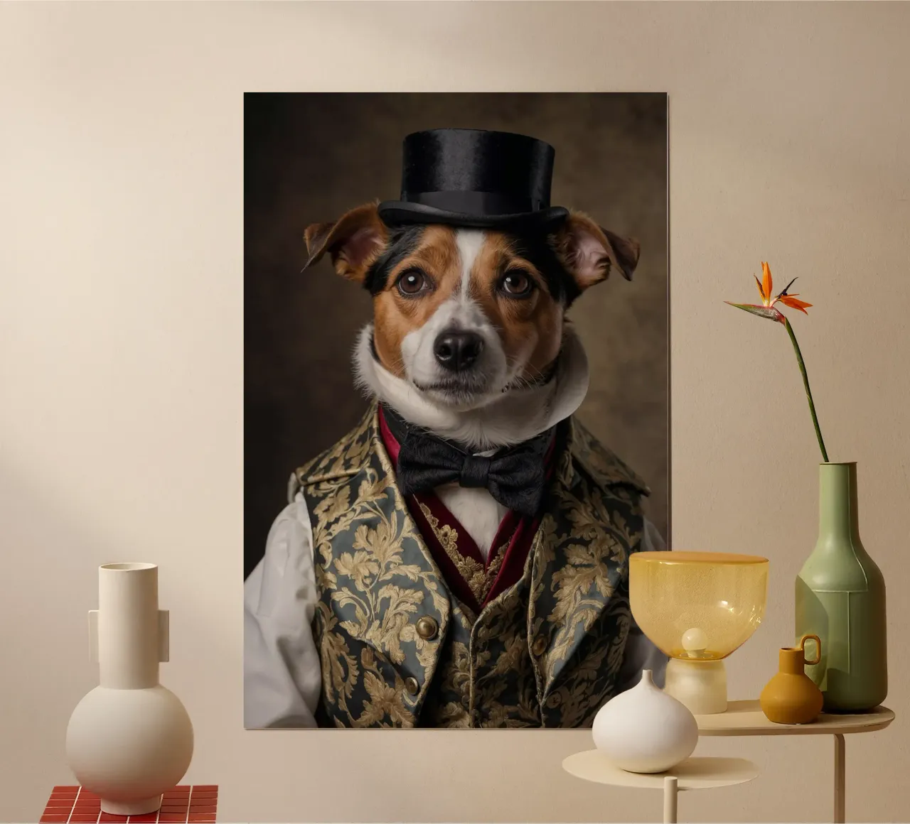 Sir Barkley - Le portrait d'un chien élégant poster de Beasts of Nobility