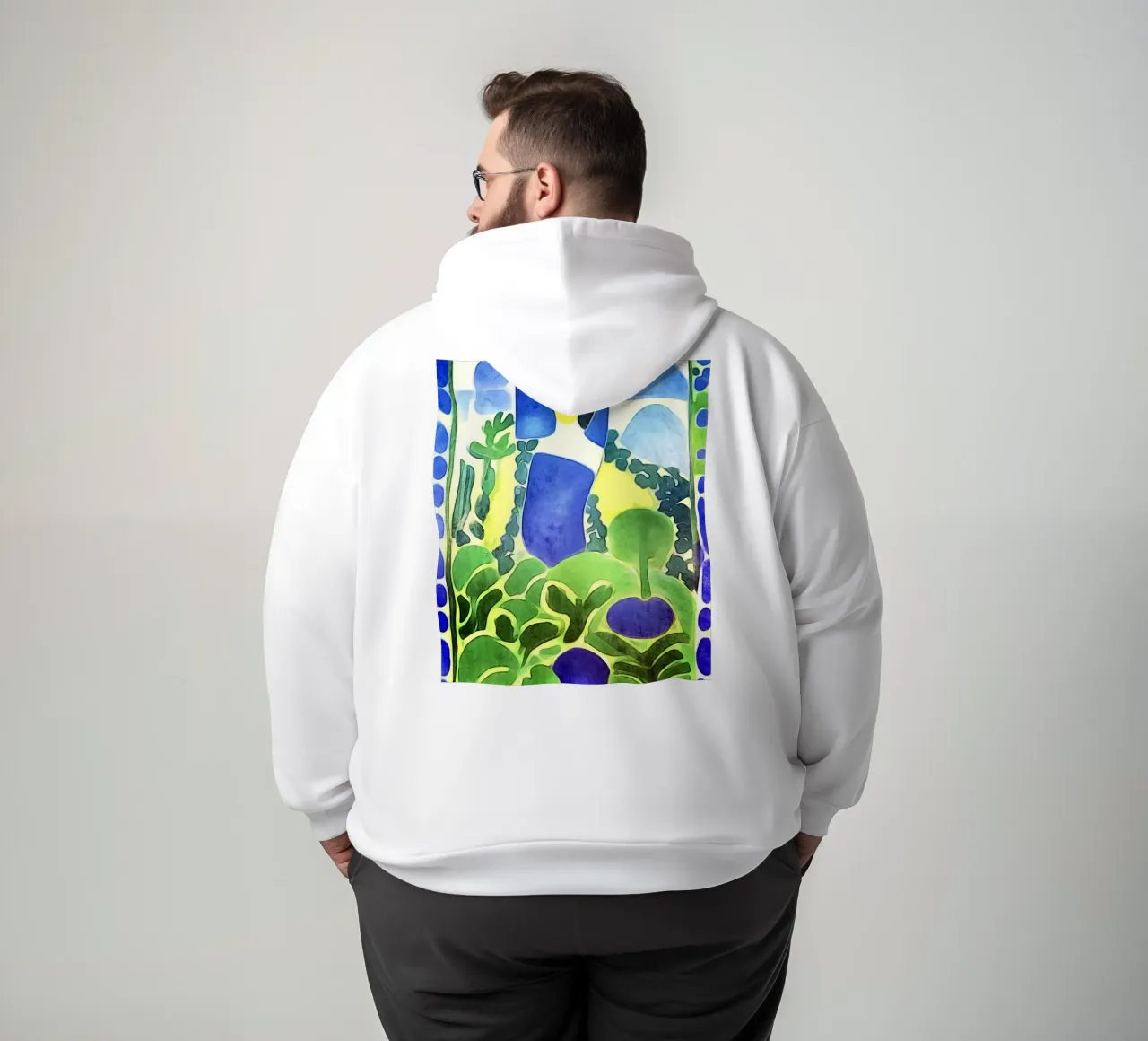 Donna in blu felpa con cappuccio da ZAMART