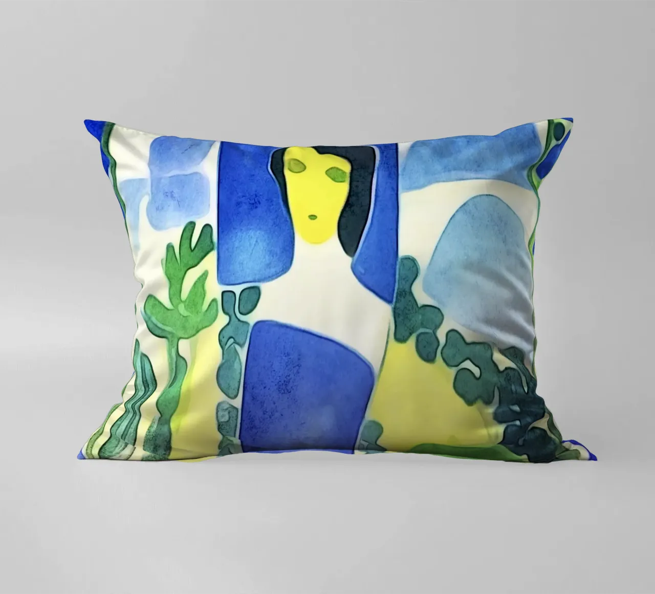 Donna in blu cuscino da ZAMART