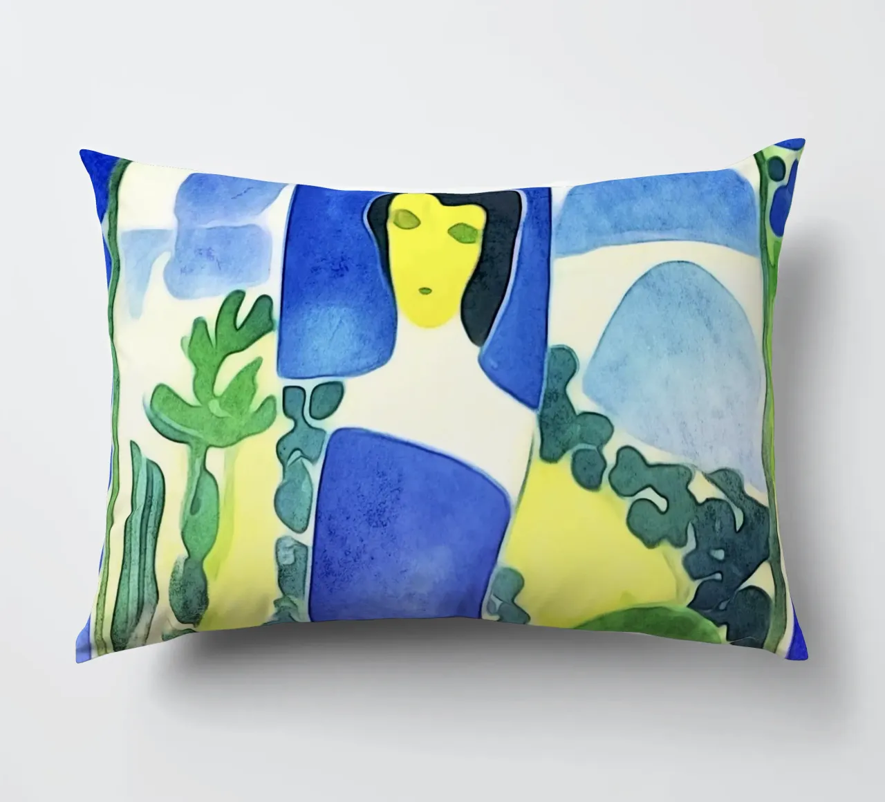 Donna in blu cuscino da ZAMART