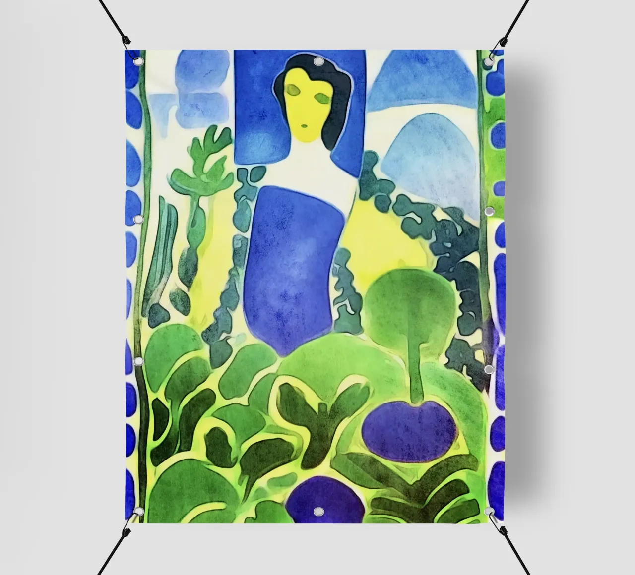 Donna in blu telo in pvc da ZAMART