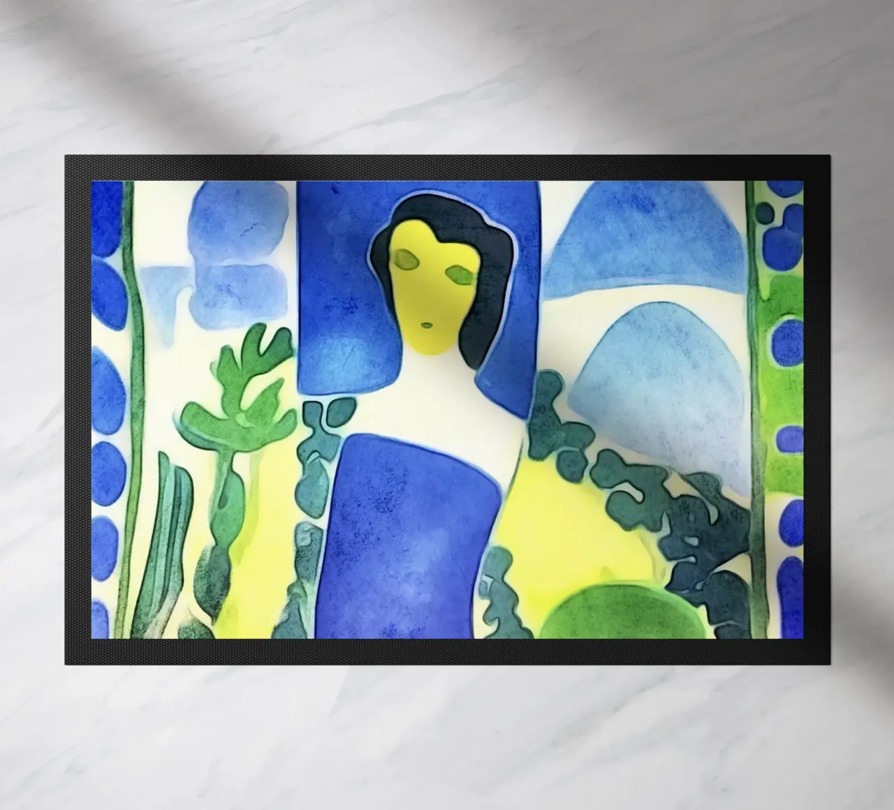 Donna in blu zerbino da ZAMART