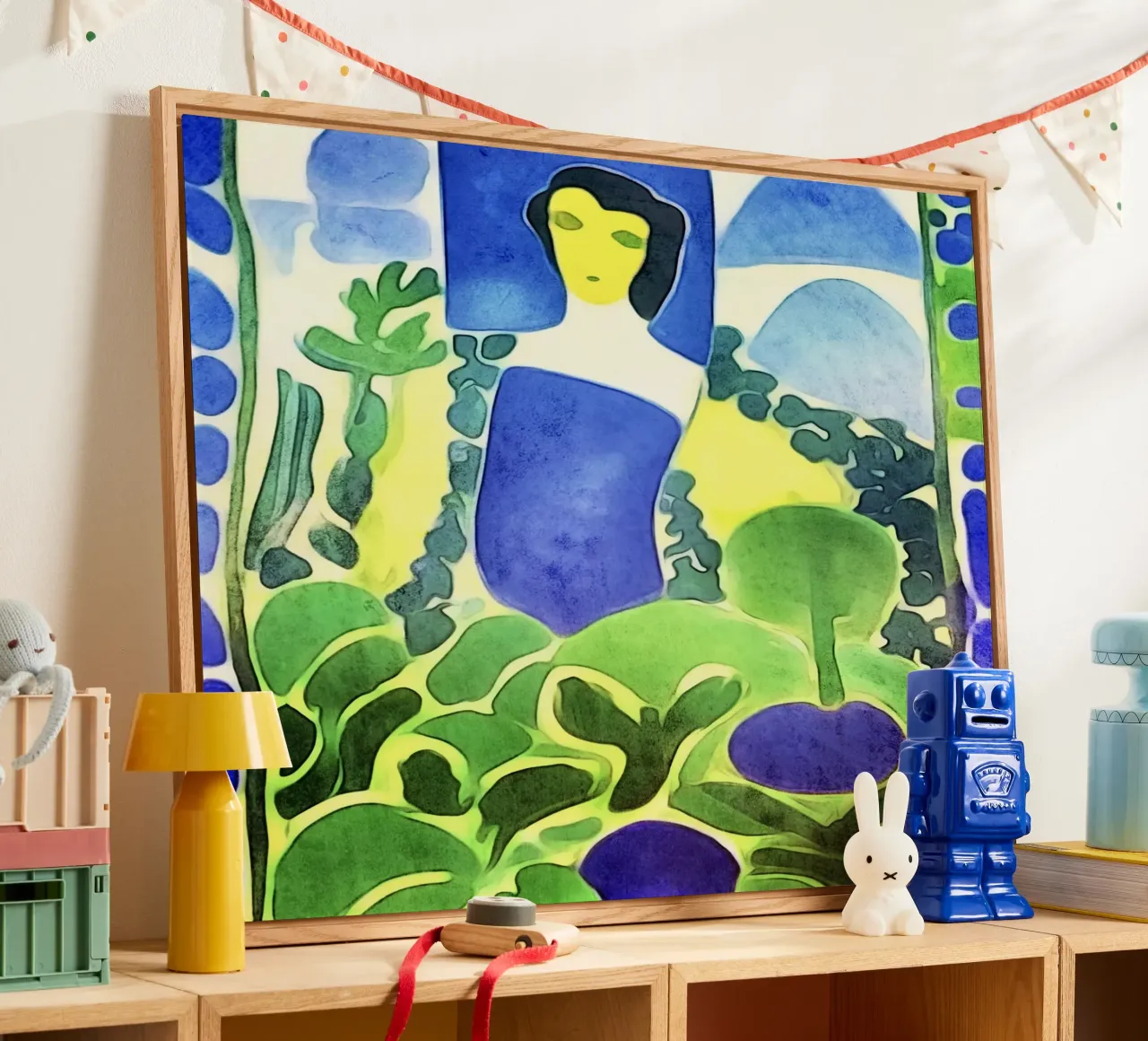 Donna in blu plexiglass da ZAMART