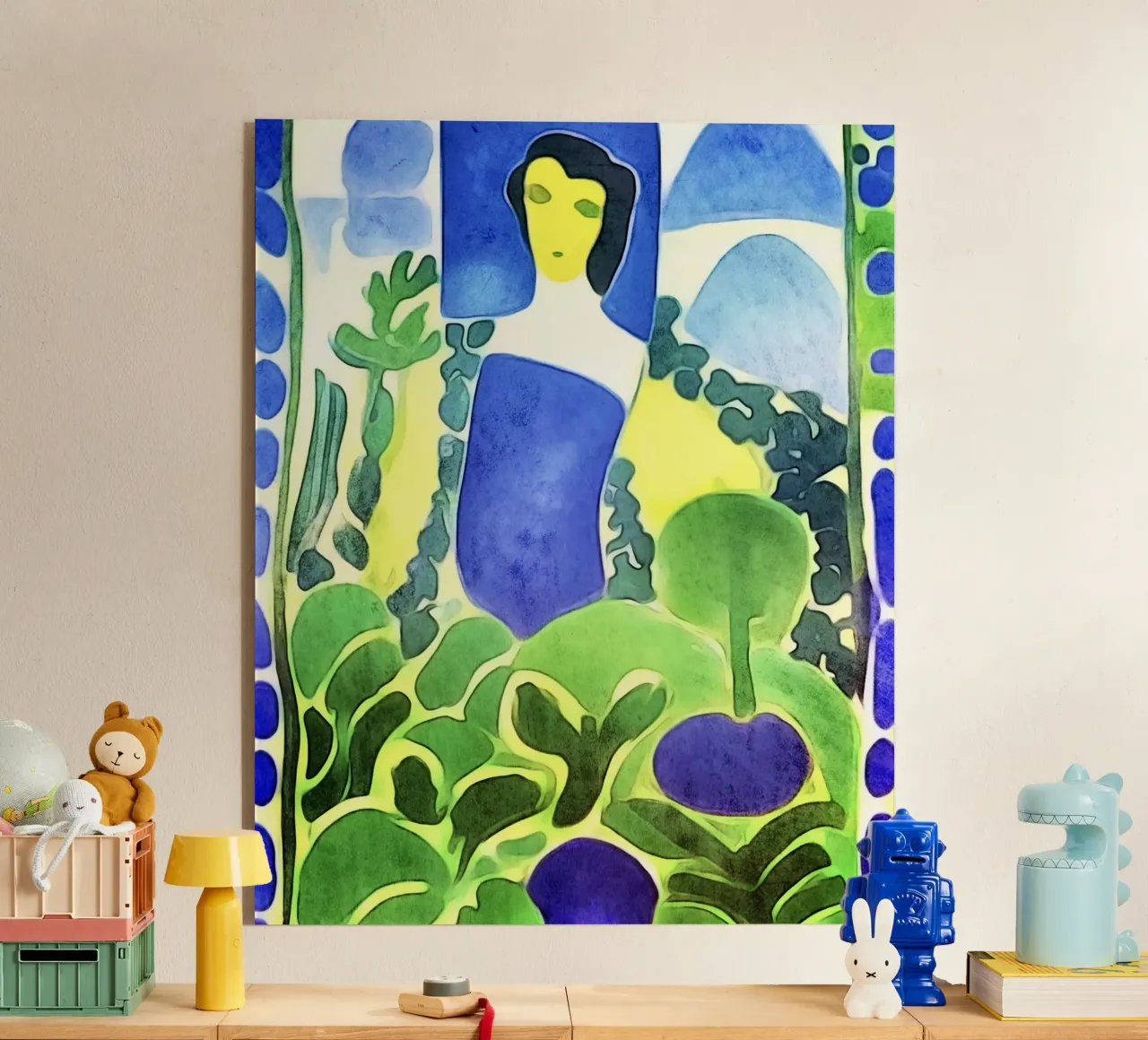 Donna in blu plexiglass da ZAMART