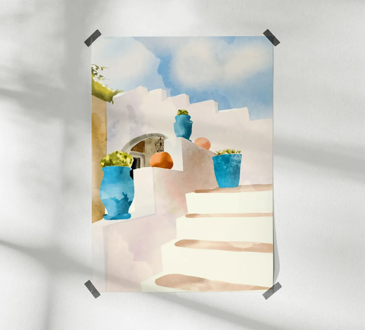 Mediterranean Steps poster by LeaDArt