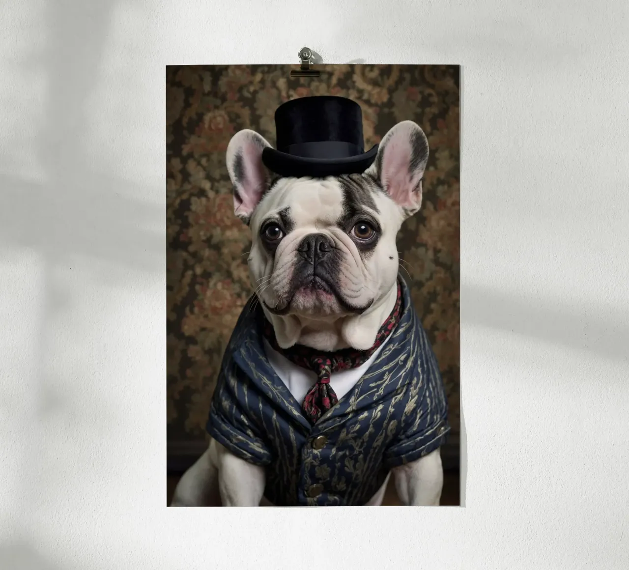 Sir Barkston - Das Porträt der Dapper-Bulldogge Poster von Beasts of Nobility