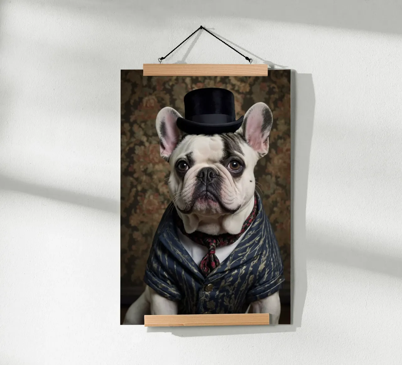 Sir Barkston - Das Porträt der Dapper-Bulldogge Poster von Beasts of Nobility