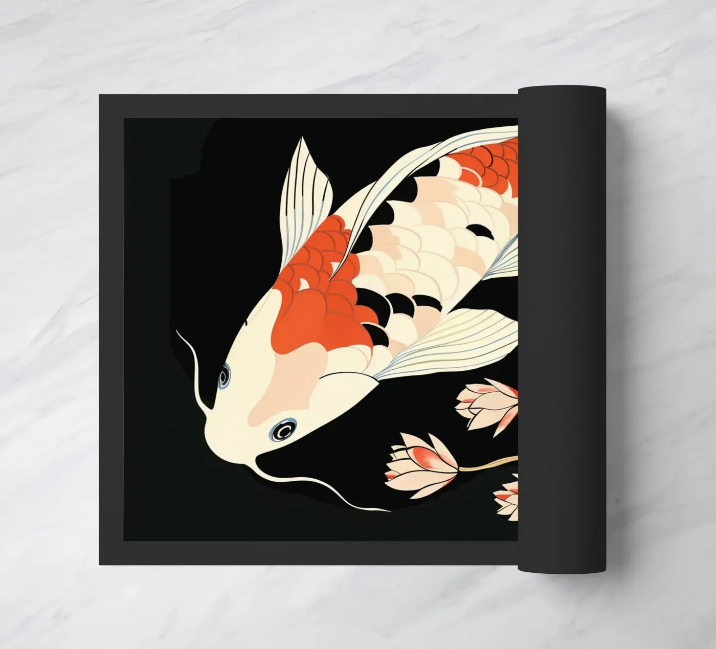 Noir Koi Study deurmat van softsoul