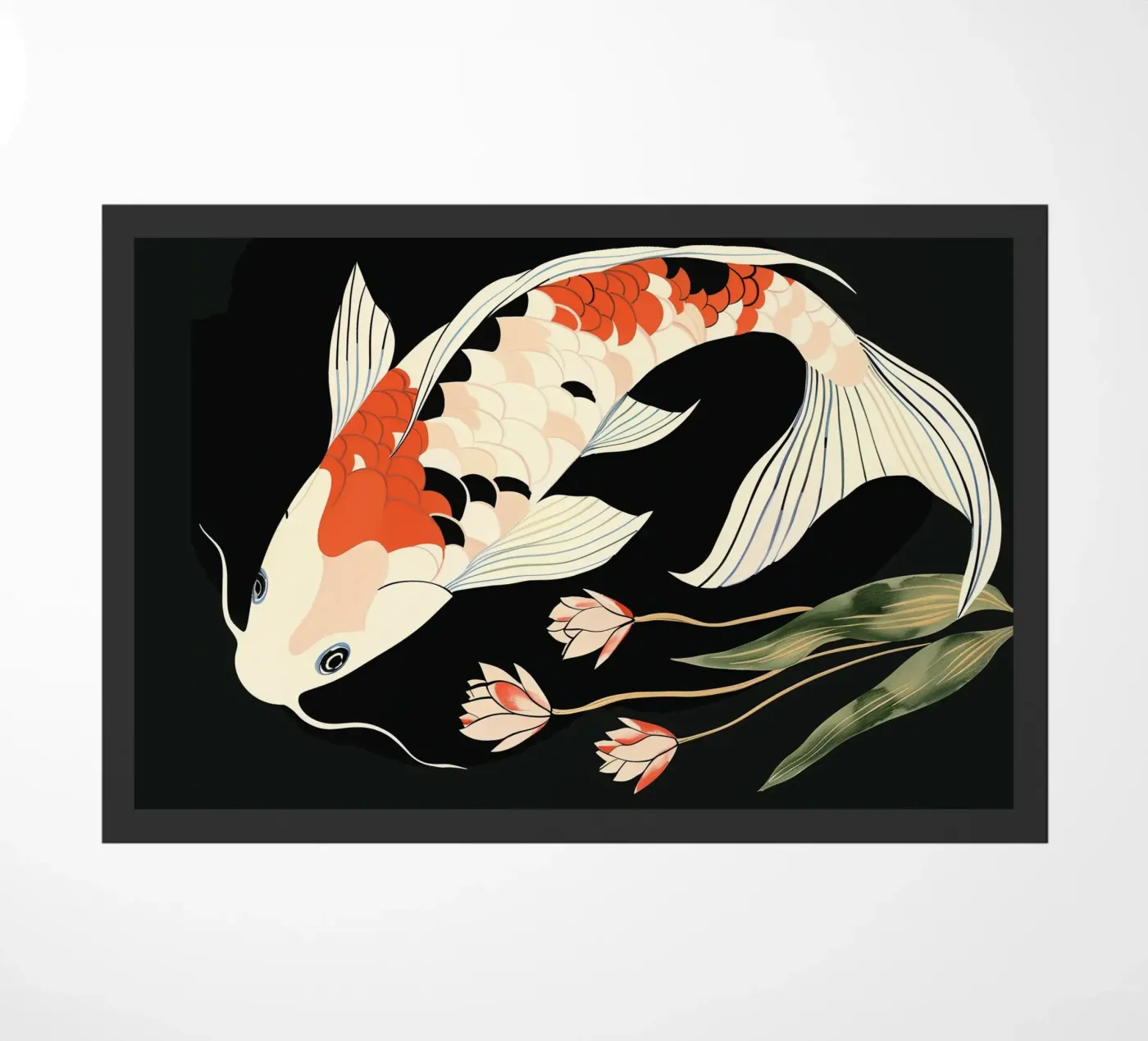 Noir Koi Study deurmat van softsoul