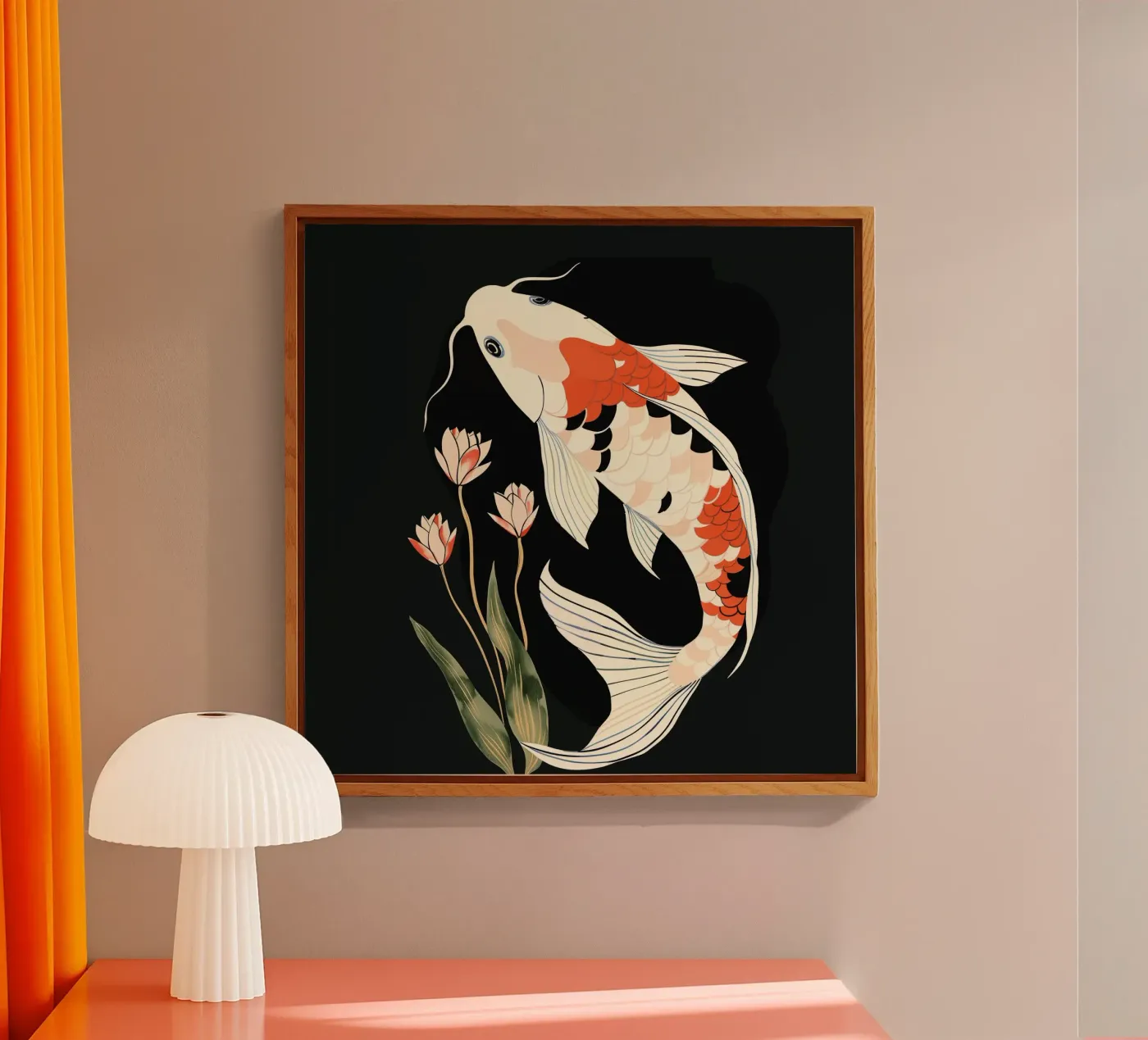 Noir Koi Study Acryl-Glas von softsoul