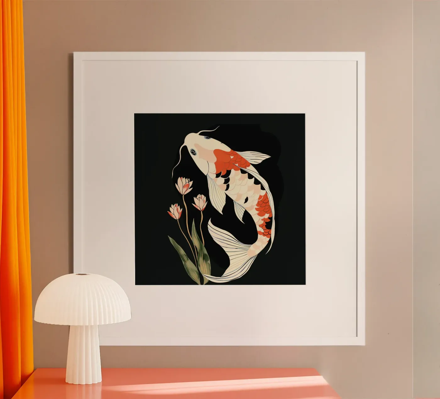 Noir Koi Study Poster von softsoul