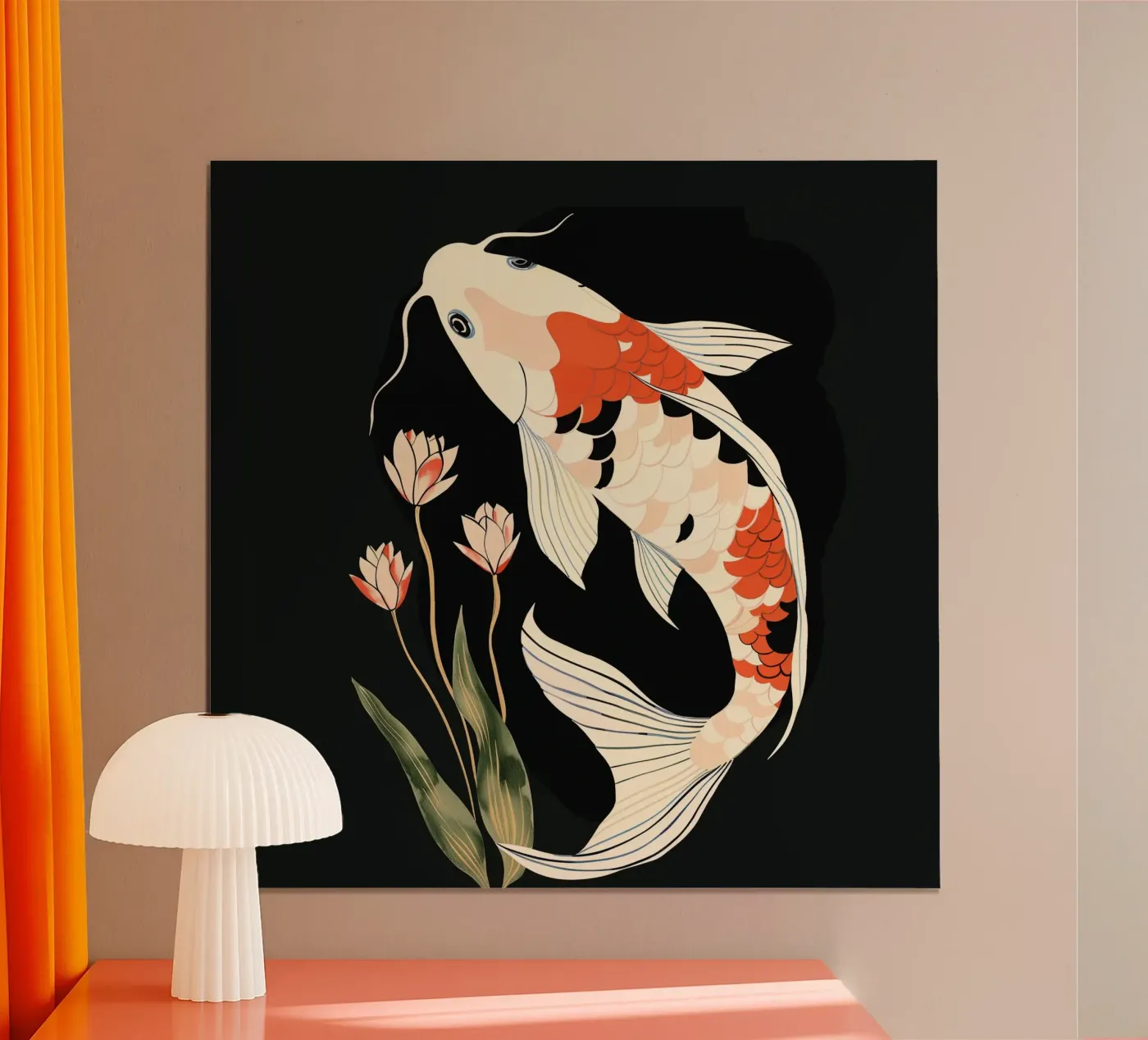 Noir Koi Study Poster von softsoul