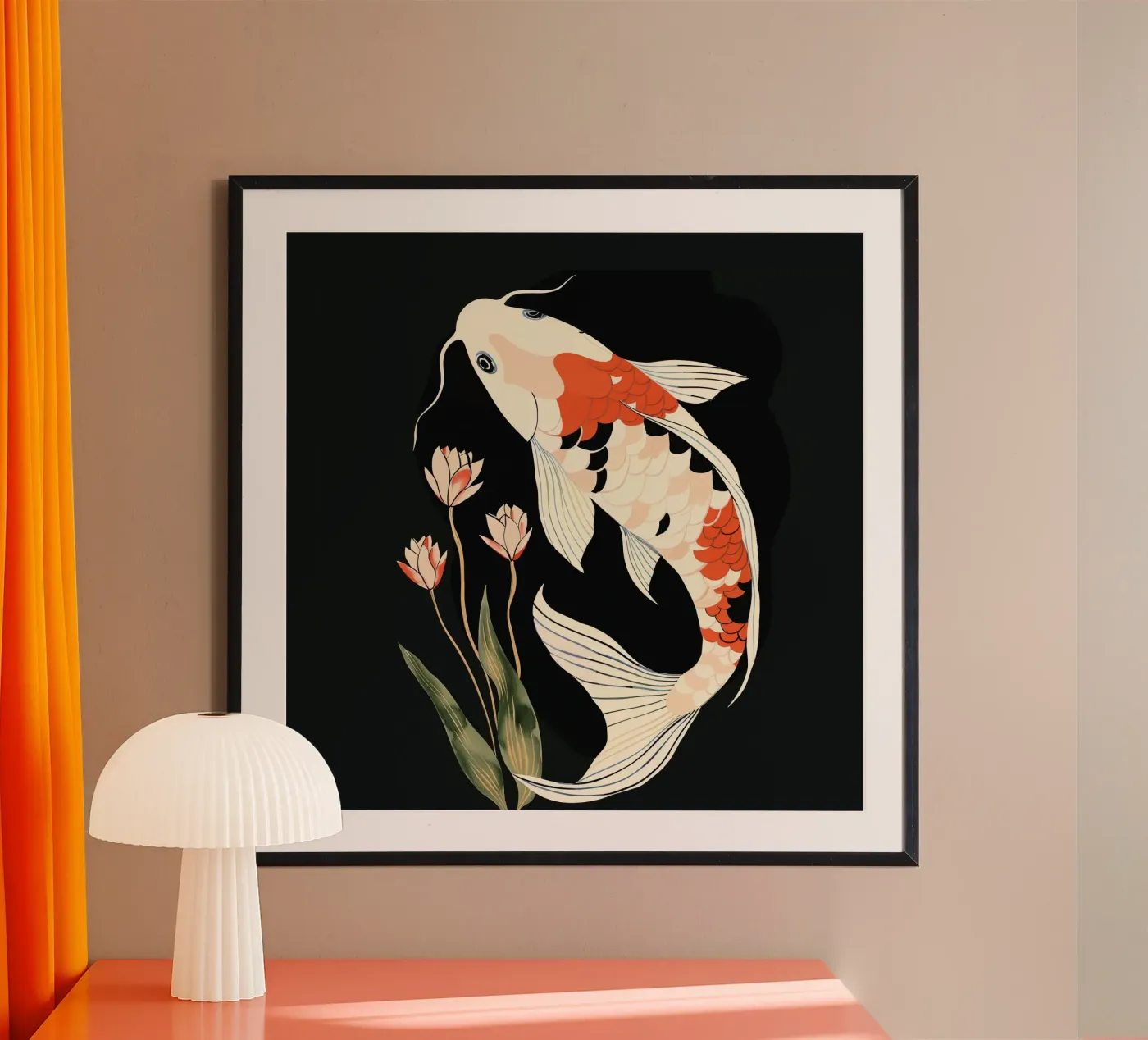 Noir Koi Study Poster von softsoul