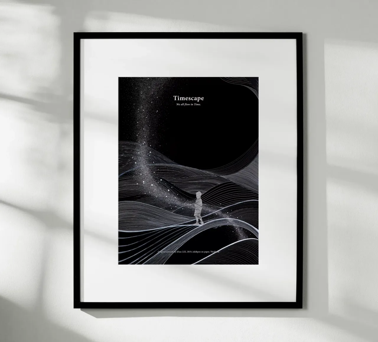Timescape - 1 poster con telaio in legno da artleejisun