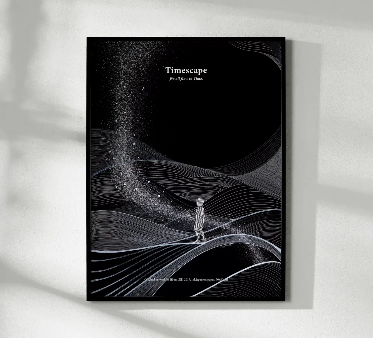 Timescape - 1 poster con telaio in legno da artleejisun