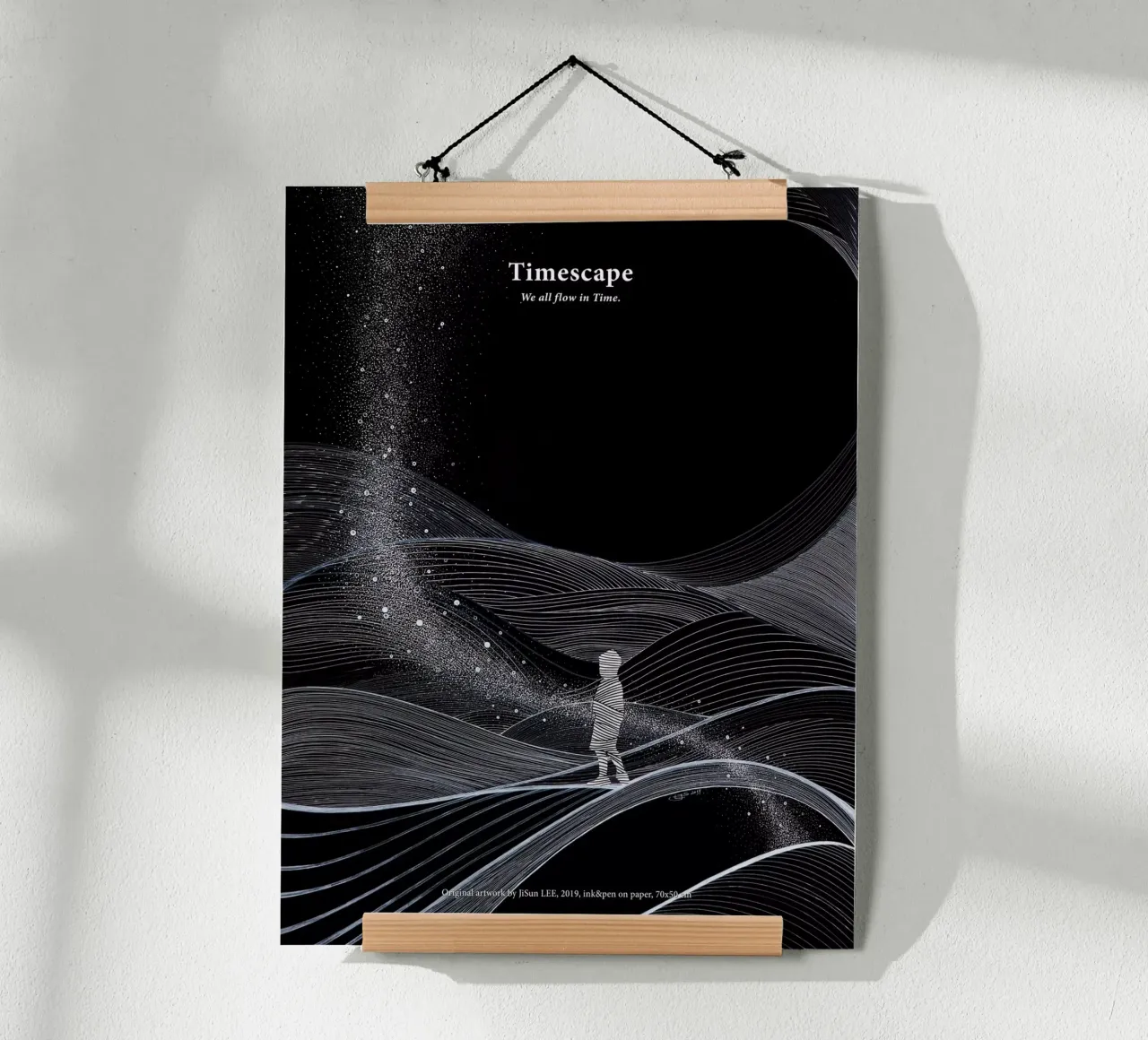 Timescape - 1 poster con telaio in legno da artleejisun