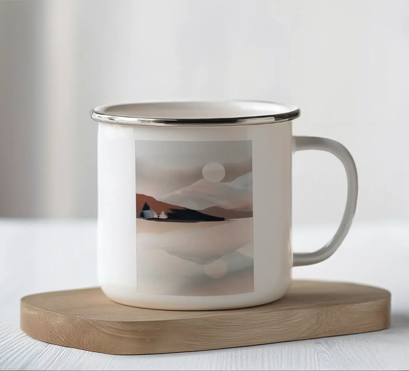 Riflessione serena tazza in smalto da ThingDesign