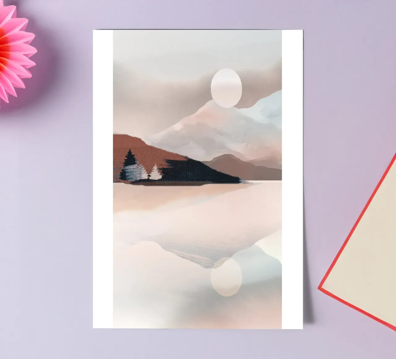 Calm Reflection sticker sheet by ThingDesign