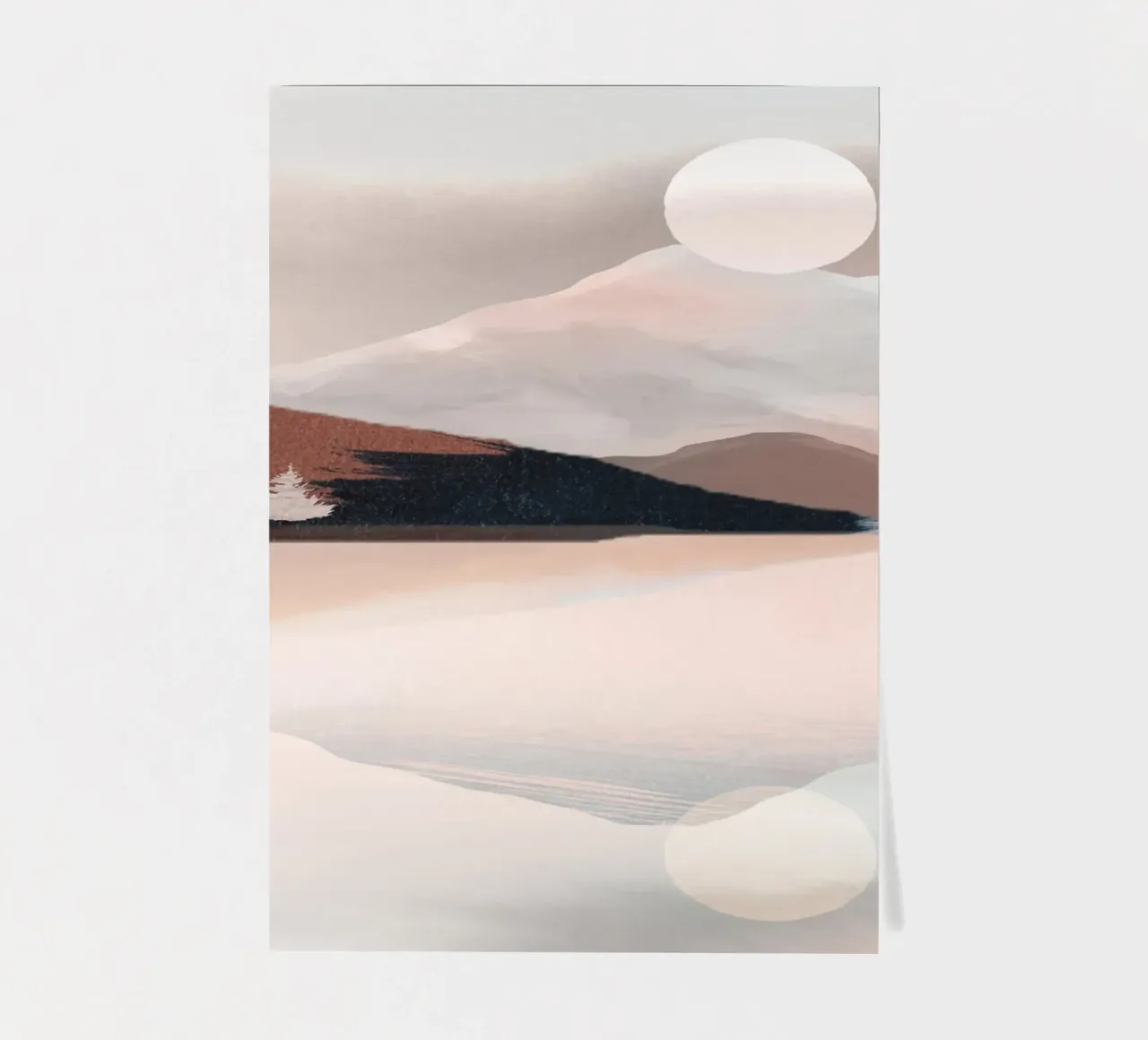 Calm Reflection sticker sheet by ThingDesign