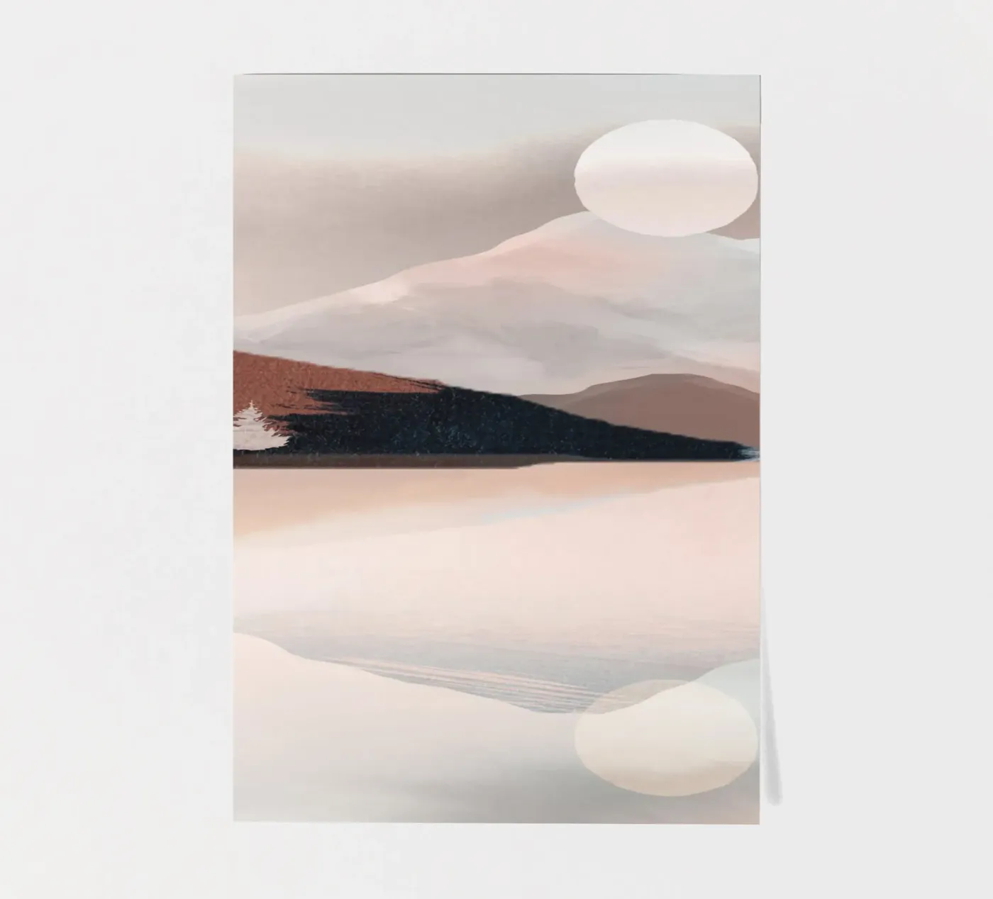 Calm Reflection sticker sheet by ThingDesign