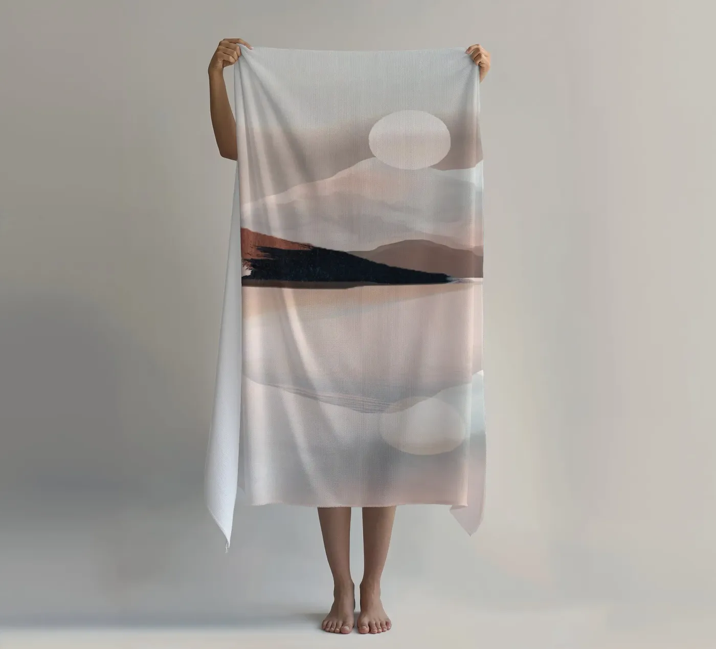 Calm Reflection beach towel by ThingDesign