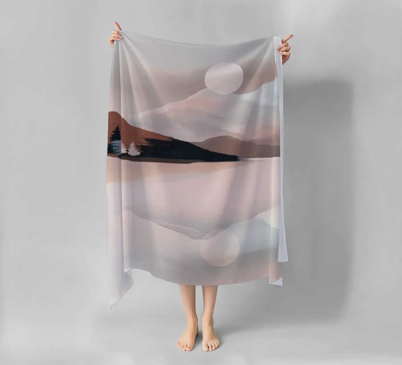 Riflessione serena telo mare da ThingDesign