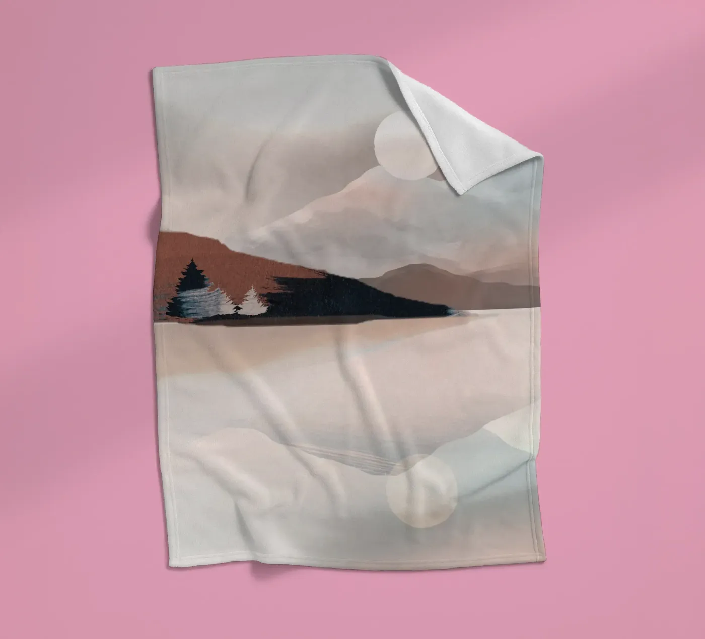 Ruhige Reflexion Fleecedecke von ThingDesign