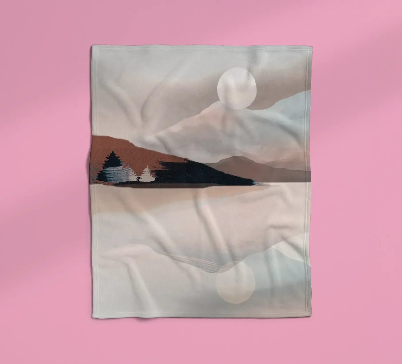 Ruhige Reflexion Fleecedecke von ThingDesign