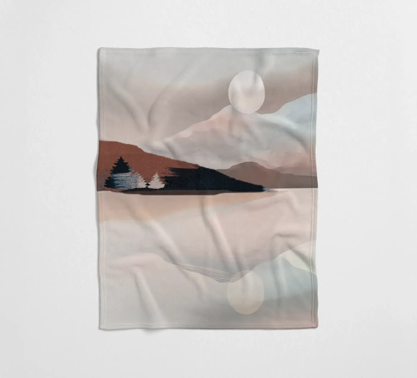 Ruhige Reflexion Fleecedecke von ThingDesign