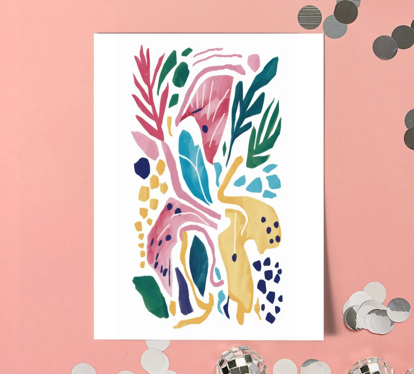 Dynamic Organic Forms sticker sheet by Bold Hues