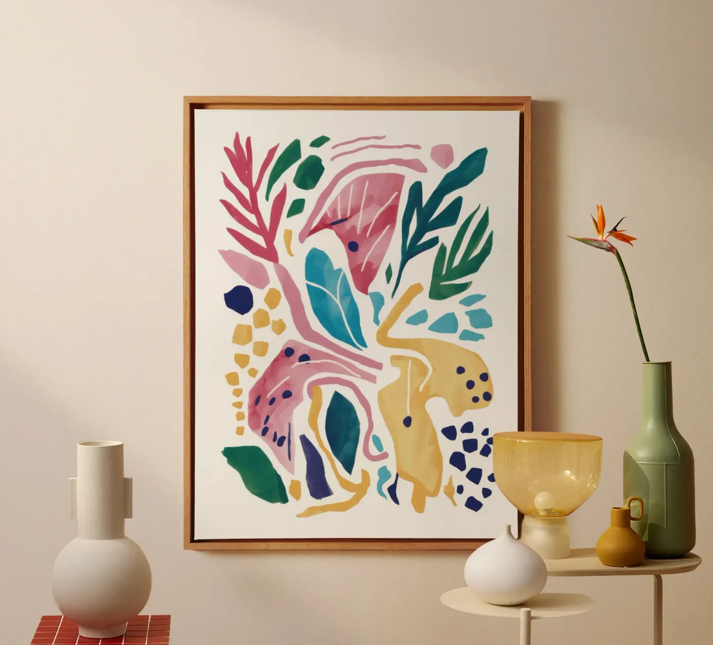 Dynamic Organic Forms canvas by Bold Hues