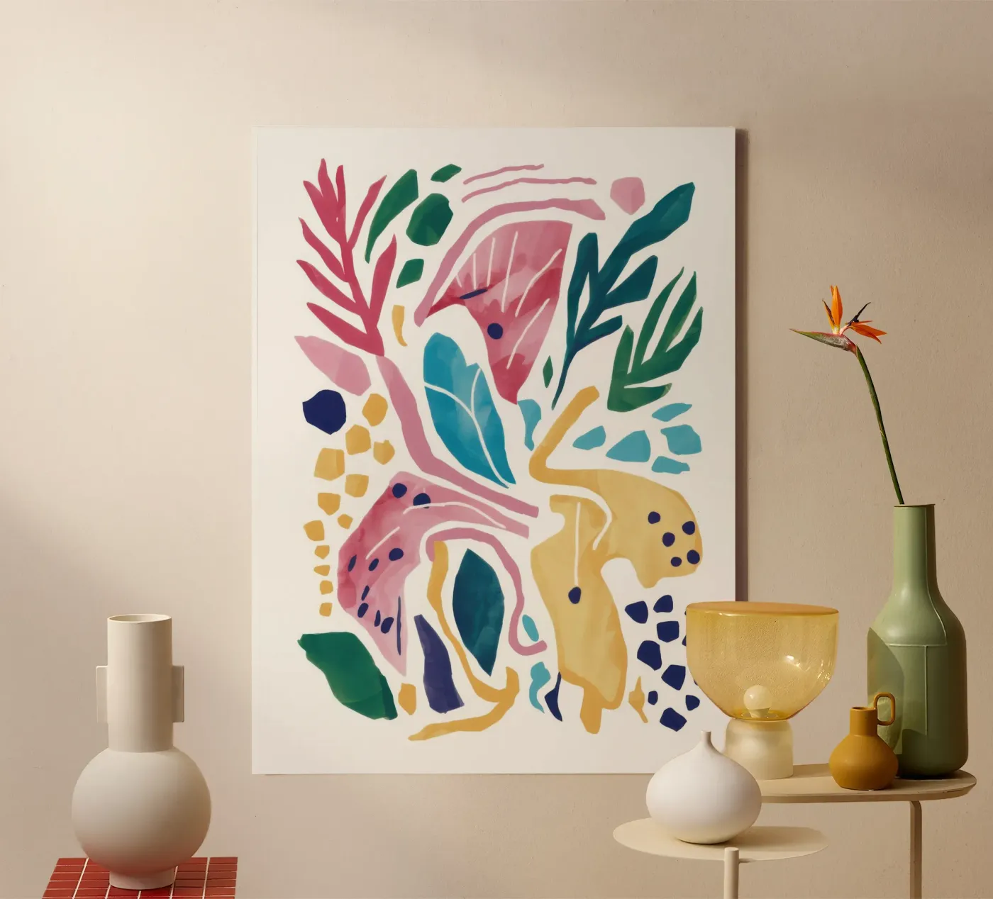 Dynamic Organic Forms canvas by Bold Hues