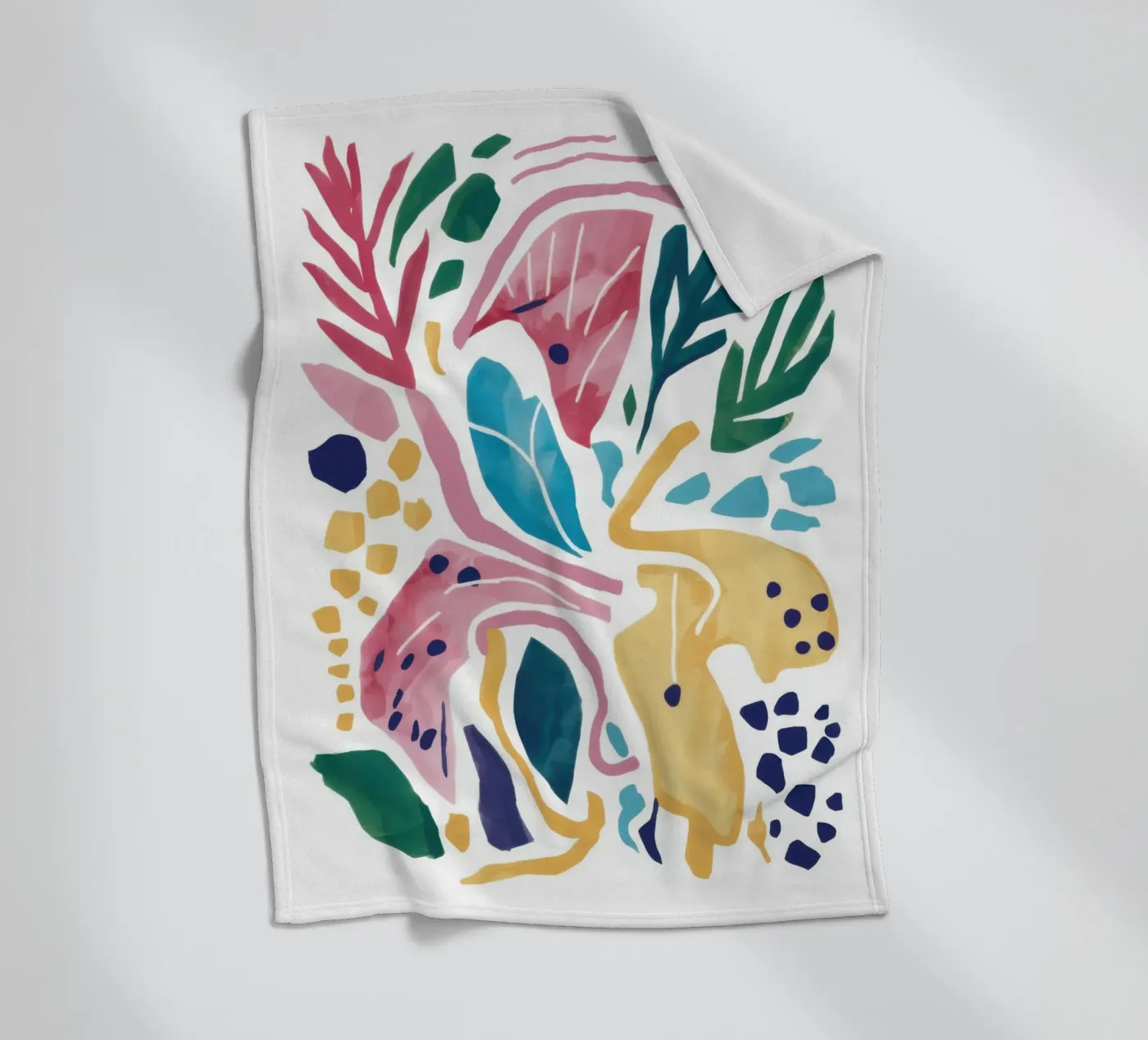 Dynamic Organic Forms fleece blanket by Bold Hues