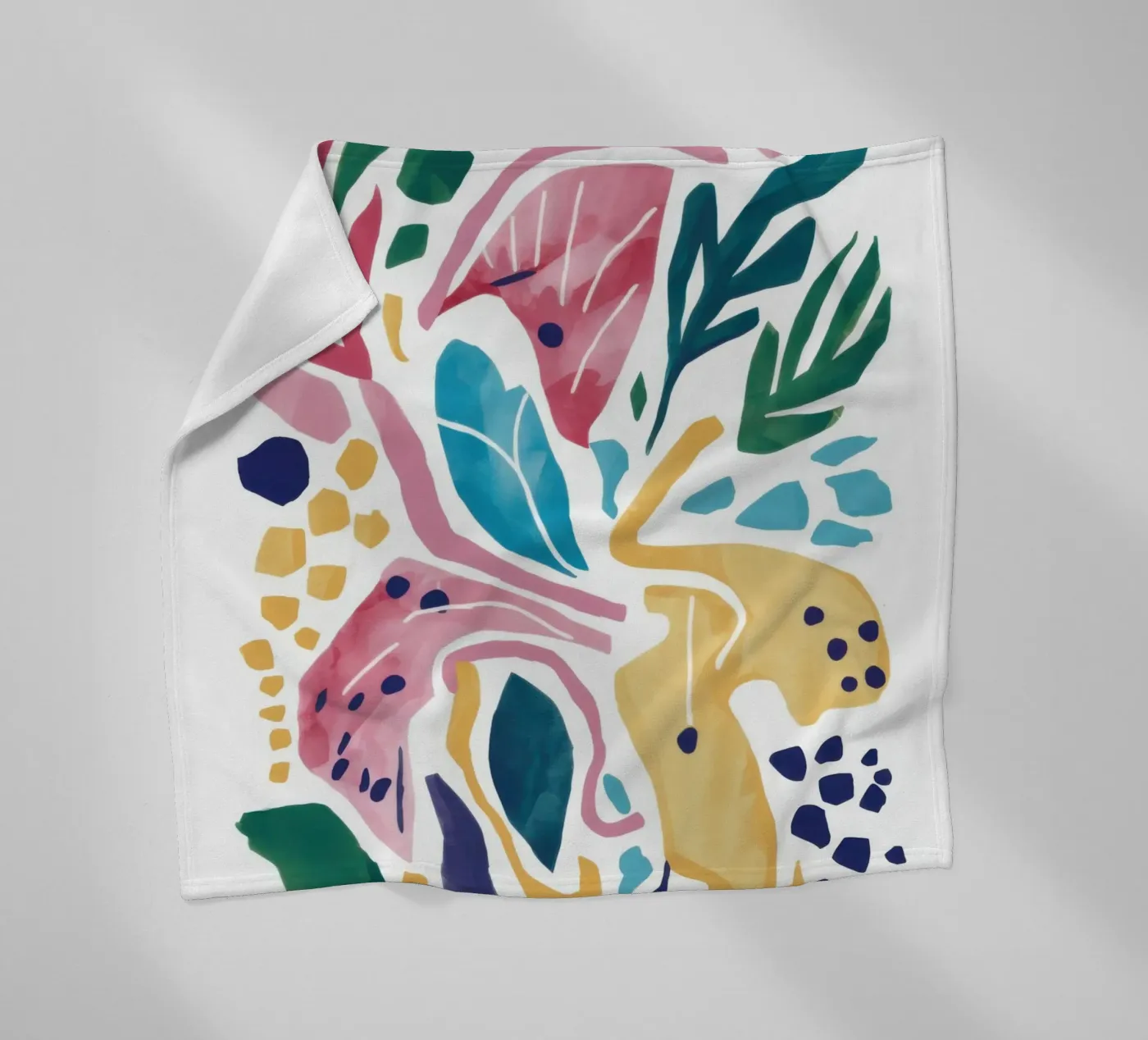 Dynamic Organic Forms fleece blanket by Bold Hues