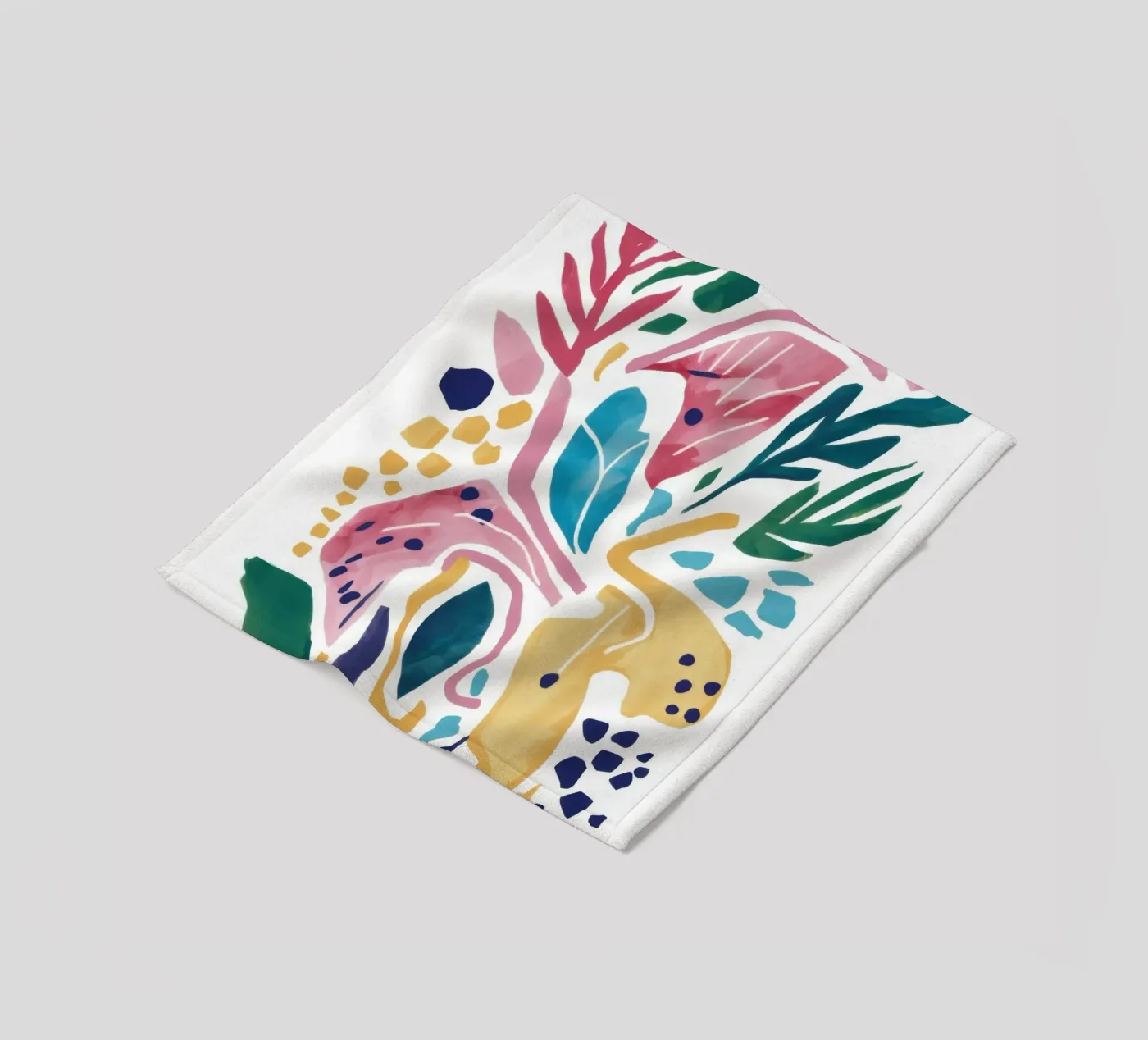 Dynamic Organic Forms fleece blanket by Bold Hues
