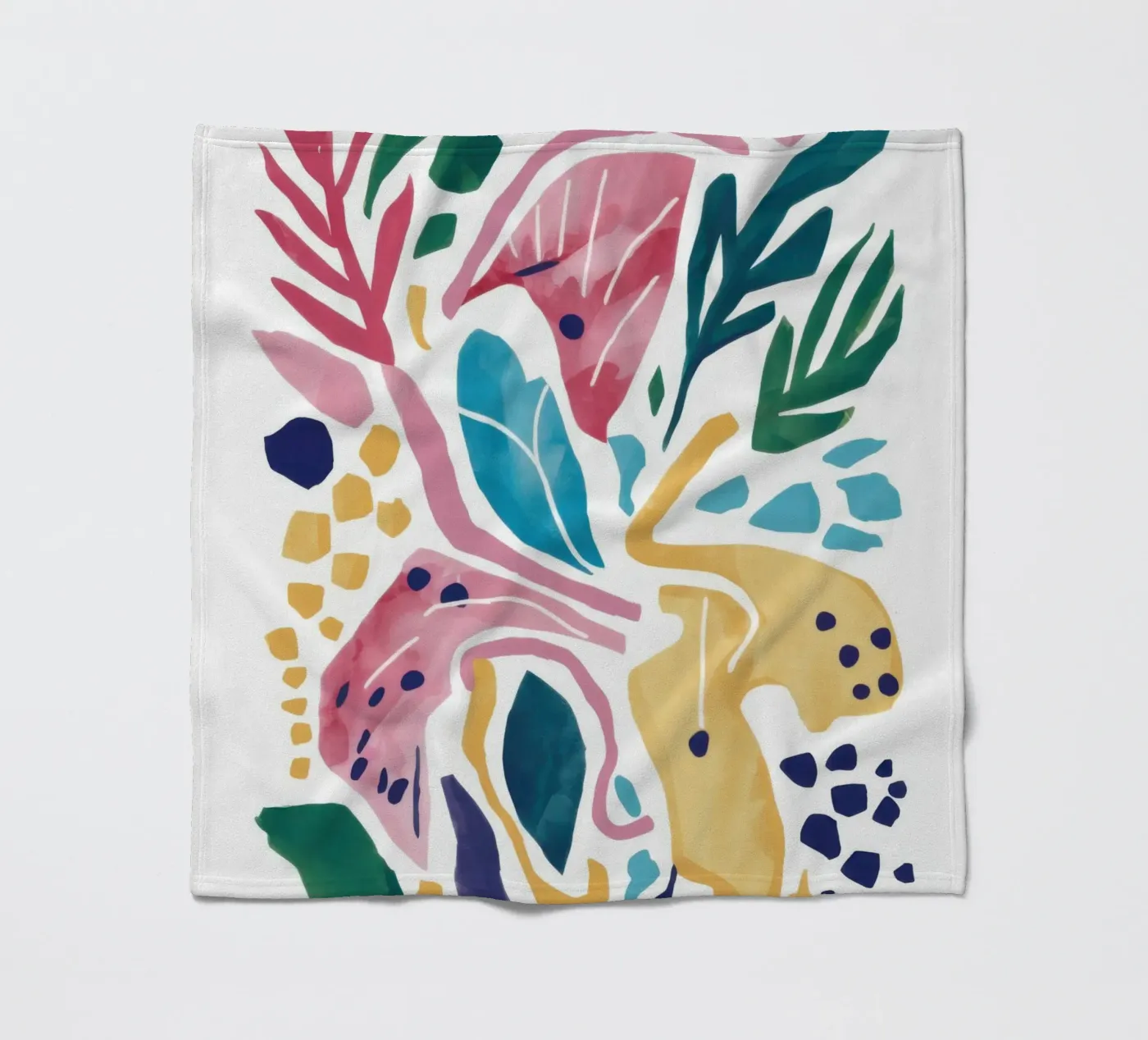 Dynamic Organic Forms fleece blanket by Bold Hues