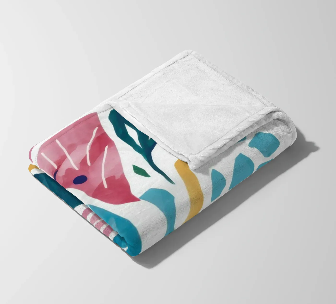 Dynamic Organic Forms fleece blanket by Bold Hues