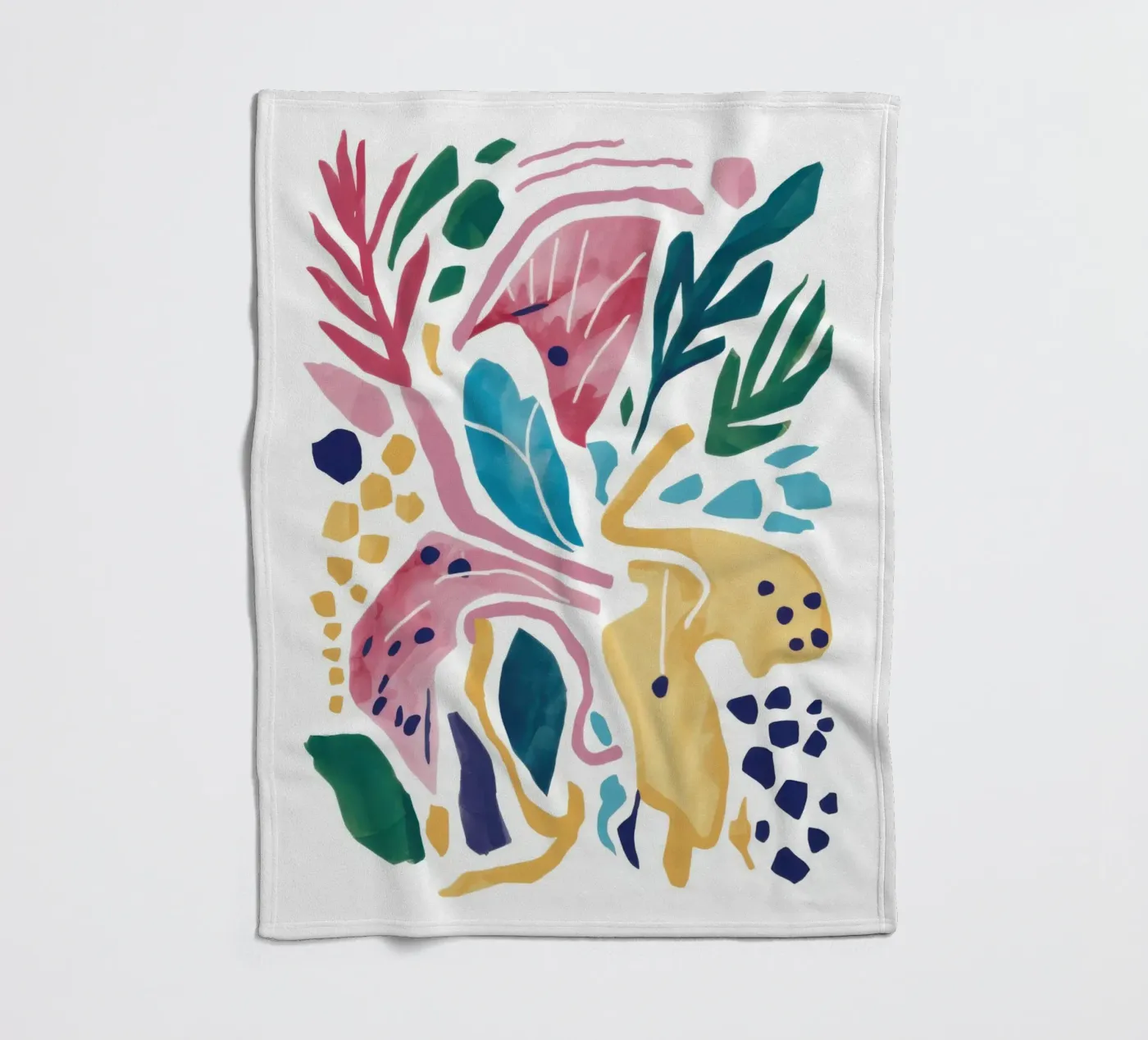 Dynamic Organic Forms fleece blanket by Bold Hues