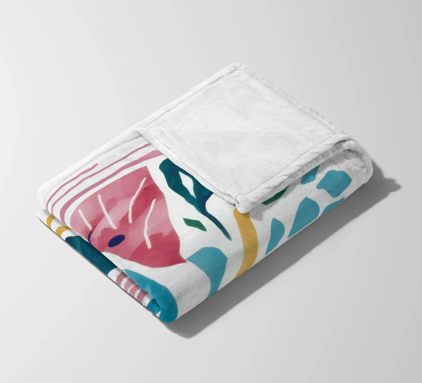 Dynamic Organic Forms fleece blanket by Bold Hues