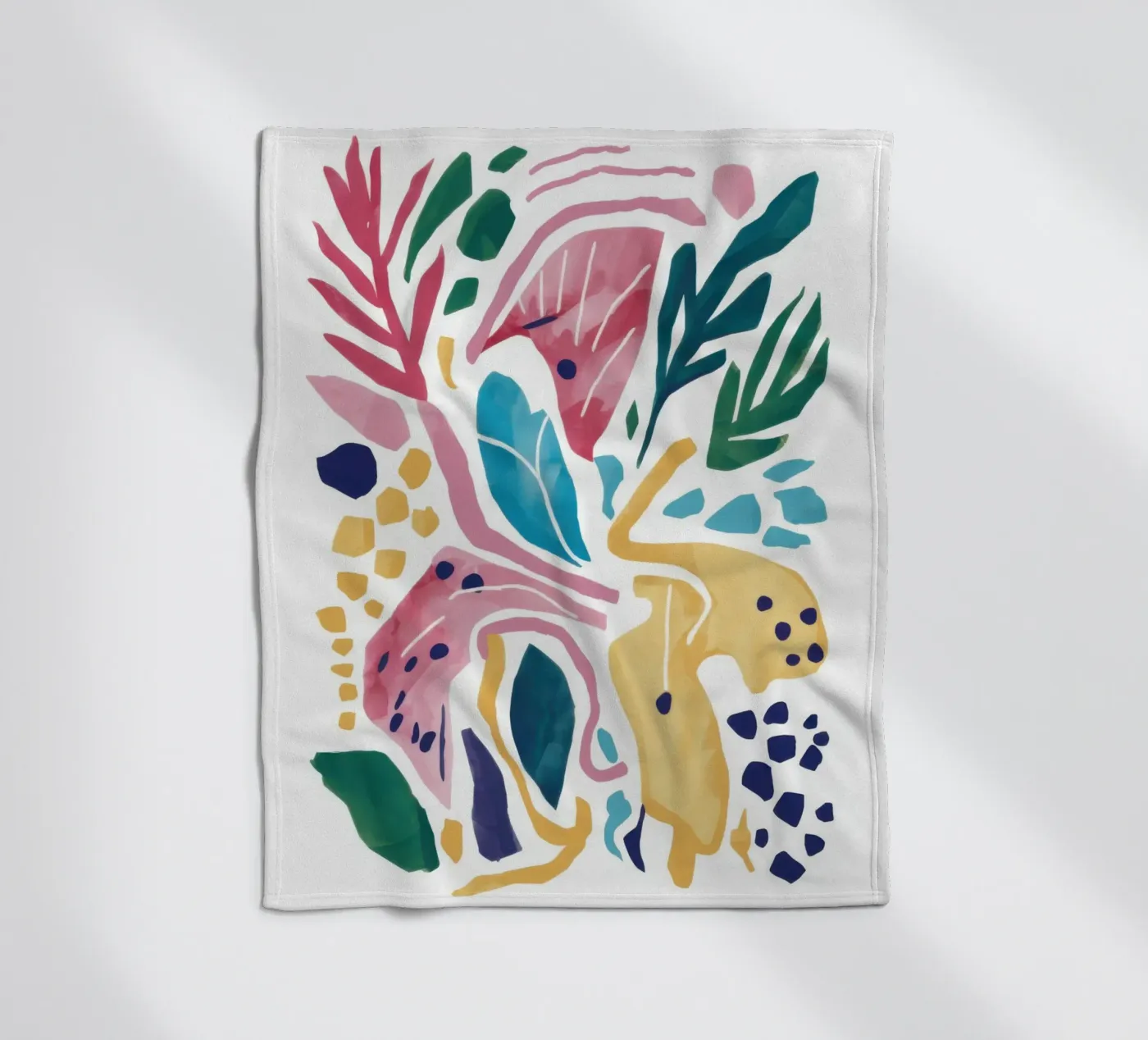 Dynamic Organic Forms fleece blanket by Bold Hues