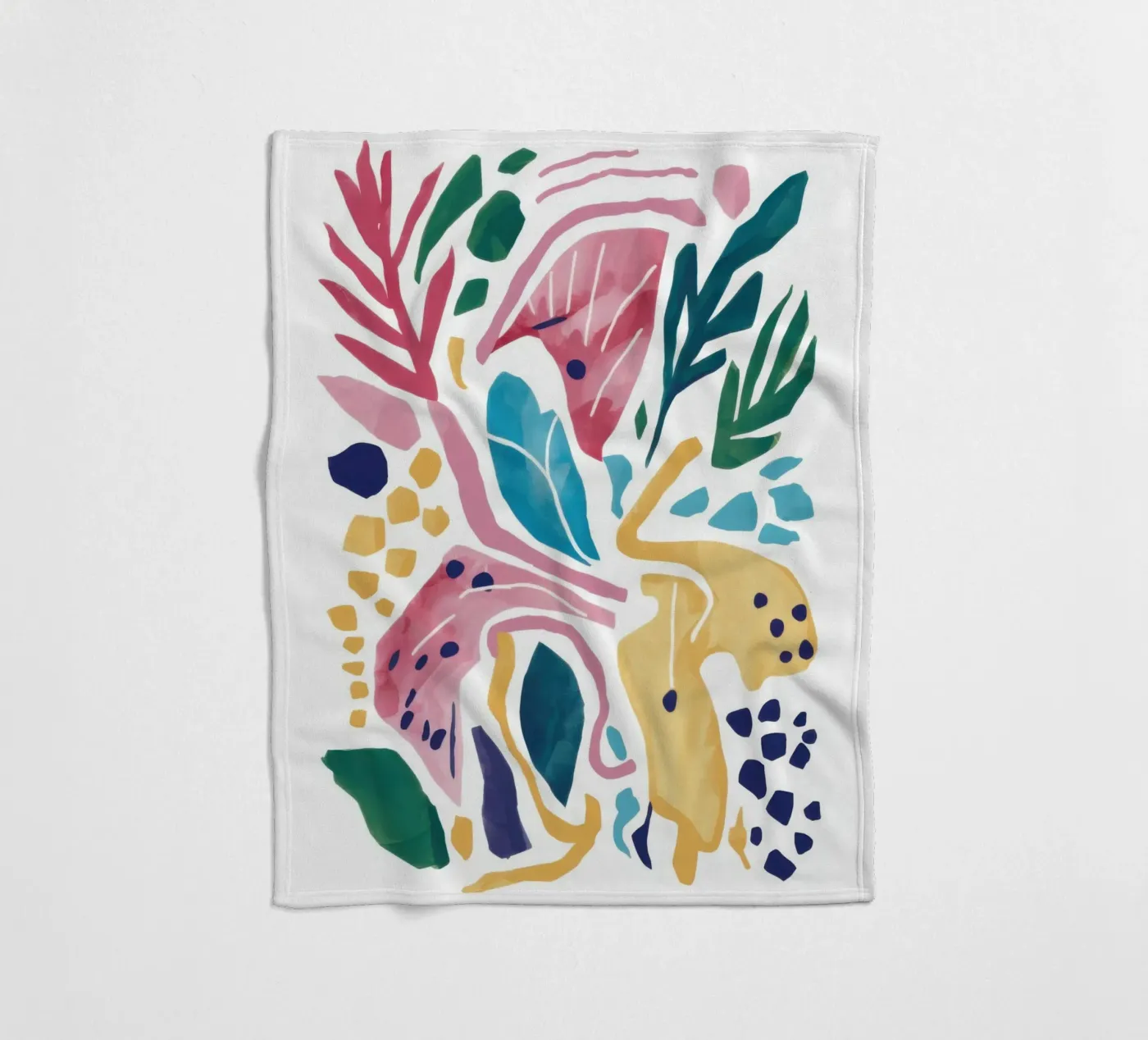 Dynamic Organic Forms fleece blanket by Bold Hues